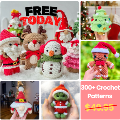 +300 Easy-To-Follow Christmas Crochet Pattern-(FREE TODAY)